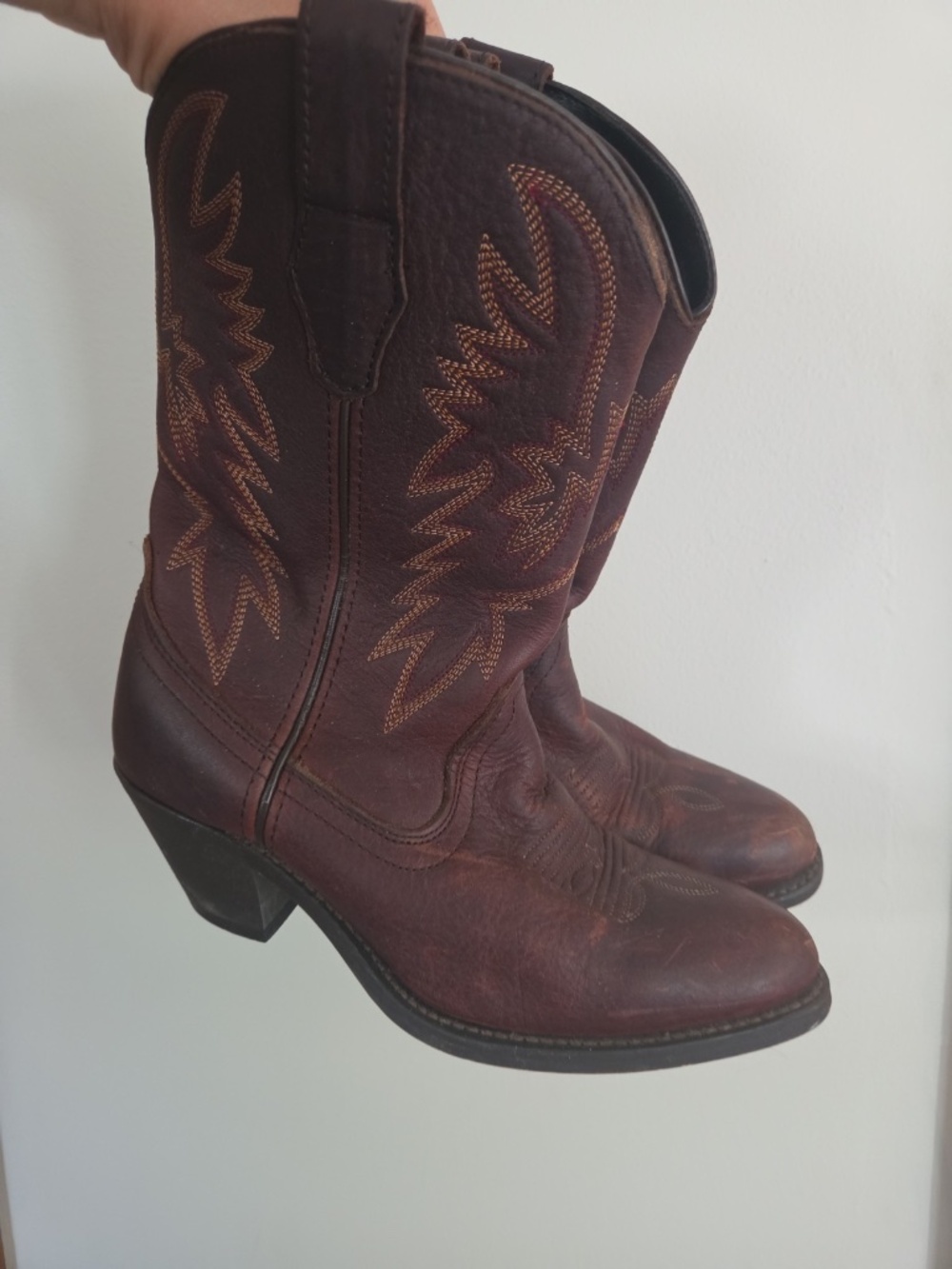 MATERSON RB7467 WOMENS COWBOY BOOTS BROWN LEATHER SZ. 8m